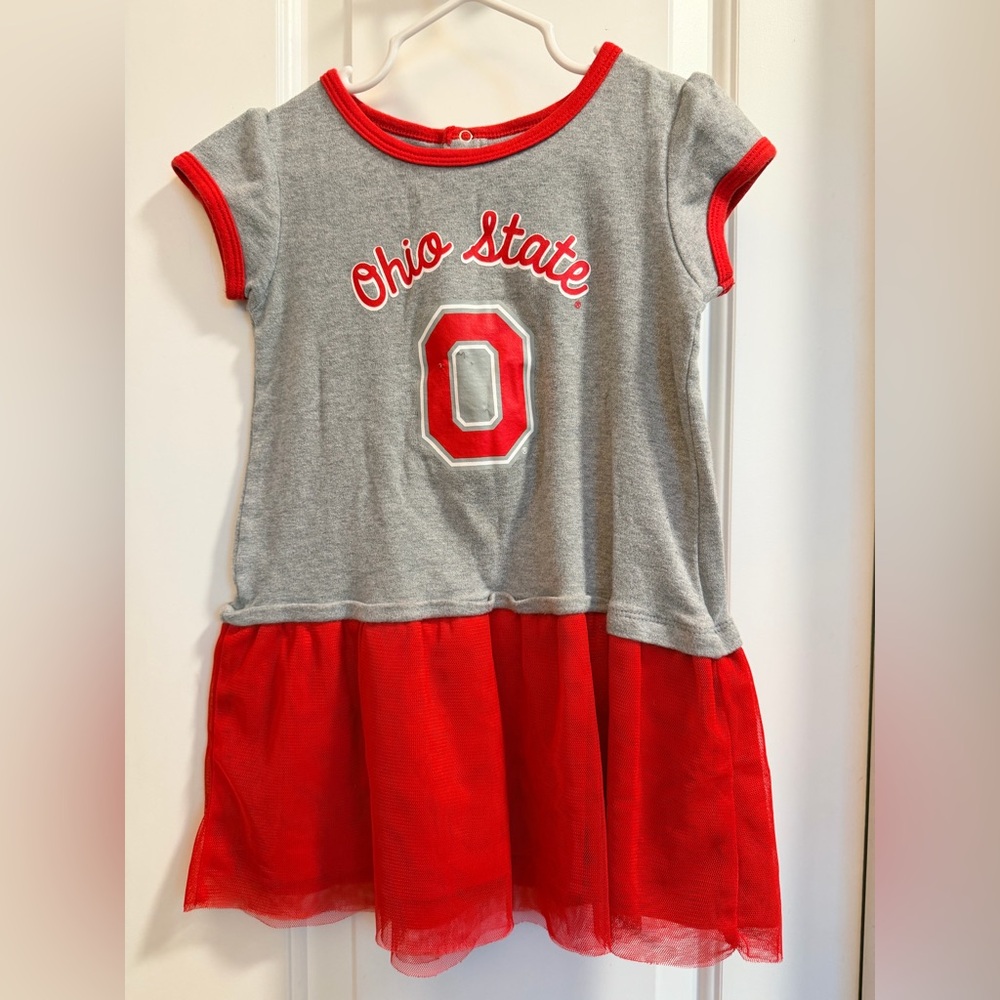 Ohio State Kids 4T Casual Dress - Gray and Red